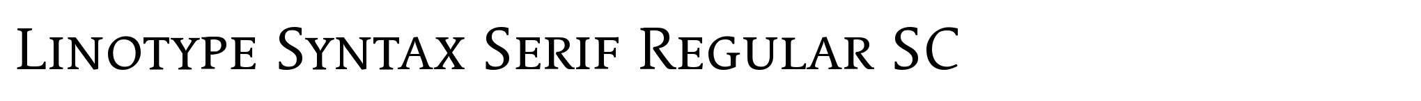 Linotype Syntax Serif Regular SC image